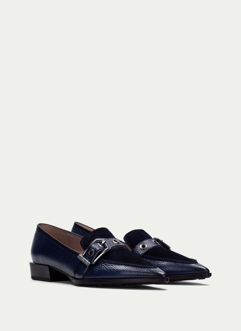 mocassin turin bleu