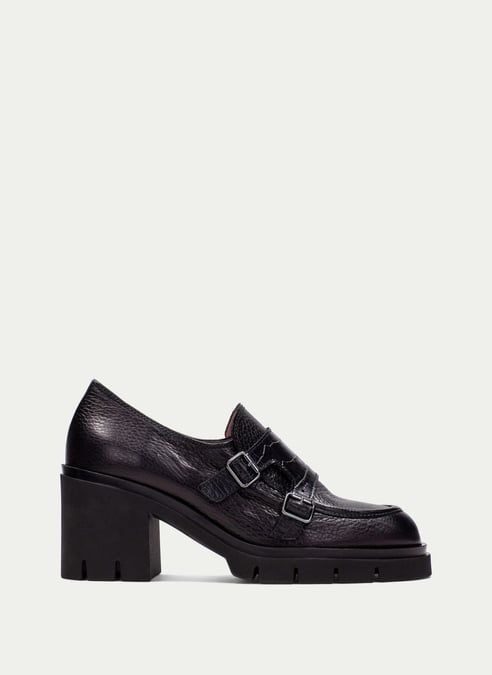 outlet zapatos con hebilla zurich negro - hispanitas
