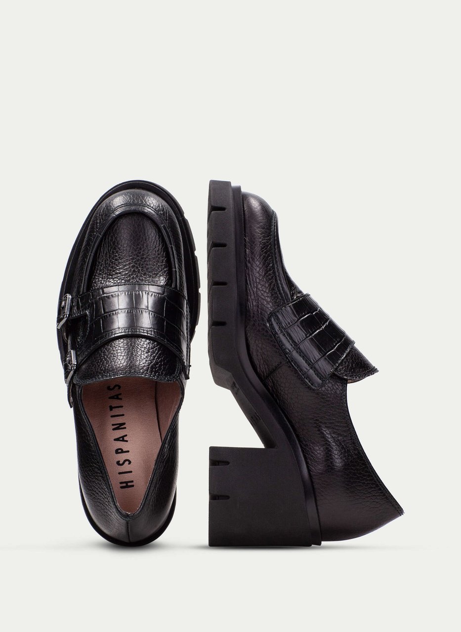 scarpe con fibbia zurich nero