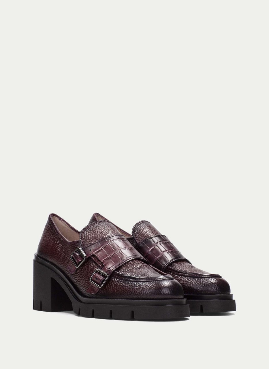 scarpe con fibbia zurich vino