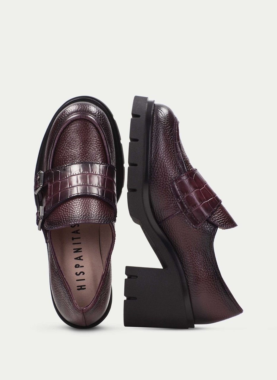 scarpe con fibbia zurich vino