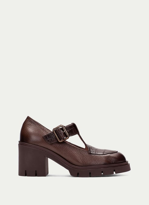 outlet t-strap zurich nocciola - hispanitas