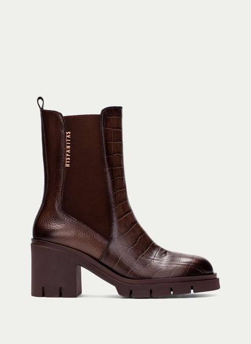 outlet botín zurich coco-avellana - hispanitas