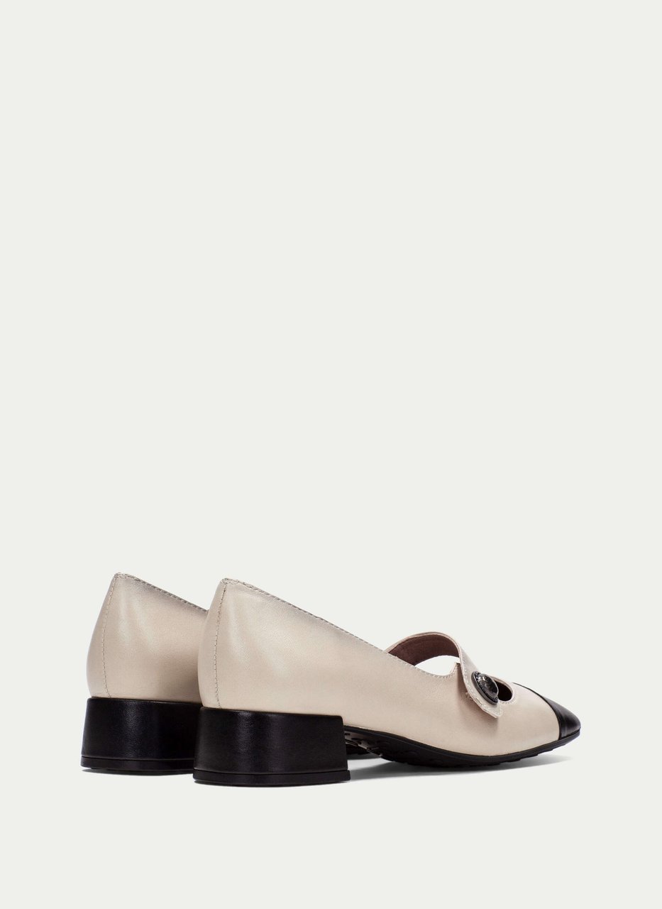mary jane oporto crema-negro
