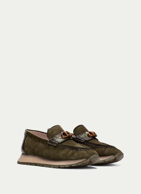 outlet mocassino-sport kansas militare - hispanitas