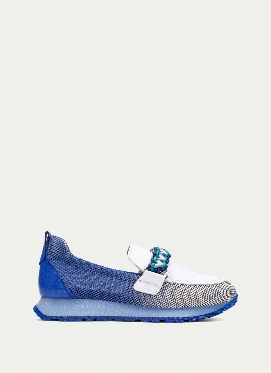 mocassino sport kansas blu-bianco