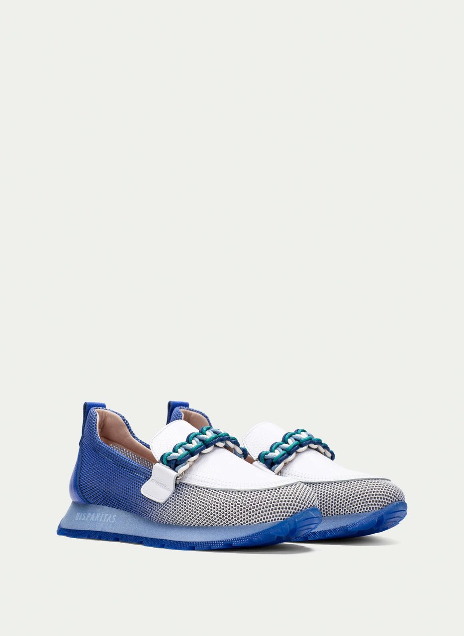 mocassino sport kansas blu-bianco