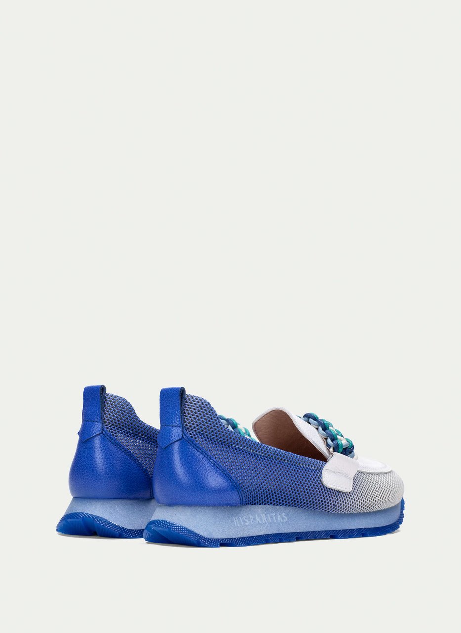 mocassino sport kansas blu-bianco