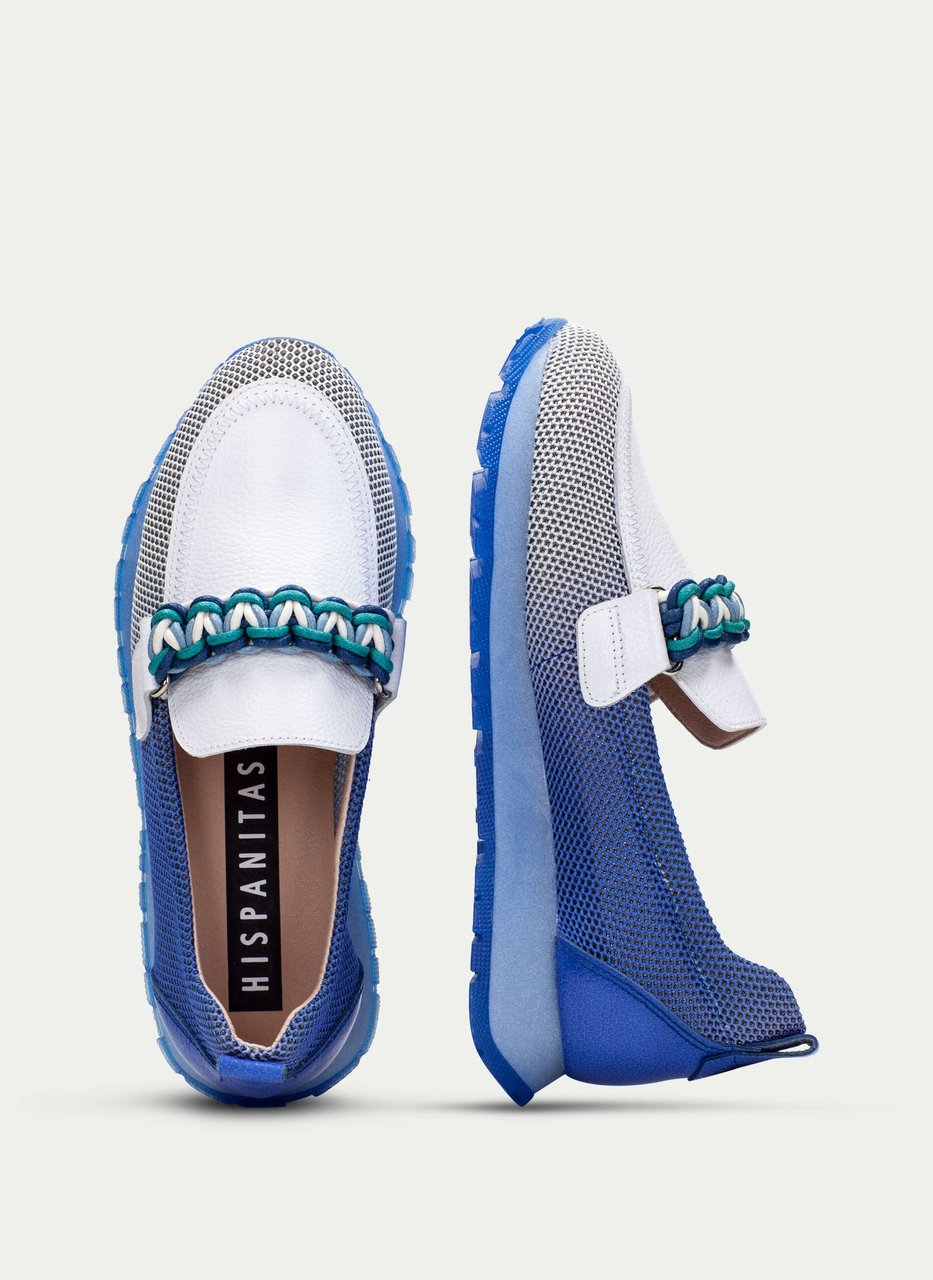 mocassino sport kansas blu-bianco