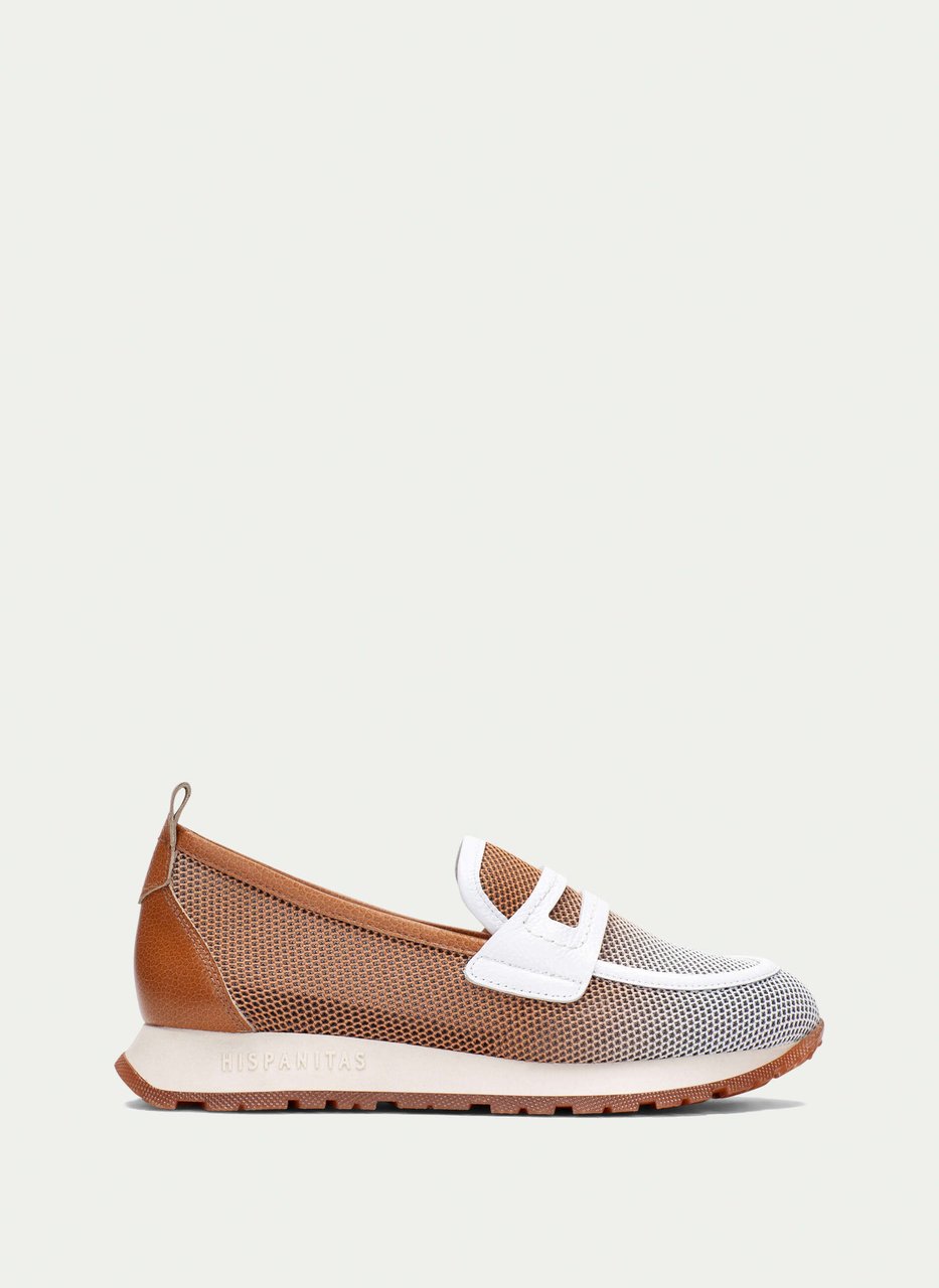 mocassino sport kansas cuoio-bianco