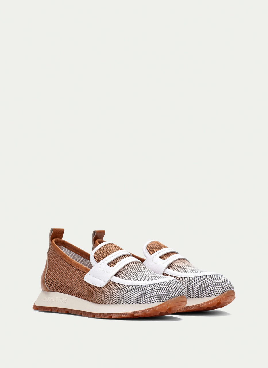 mocassino sport kansas cuoio-bianco