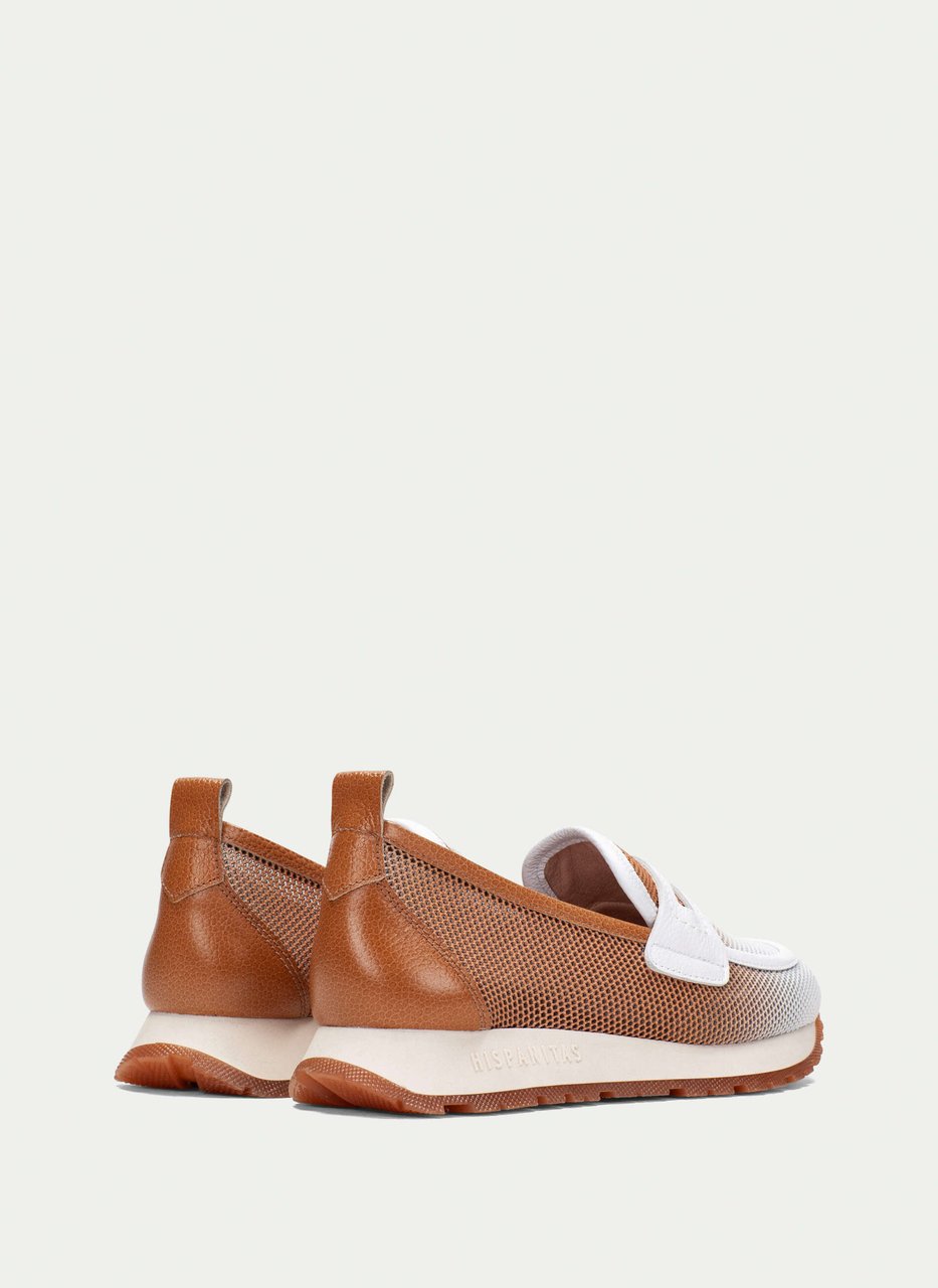 mocassino sport kansas cuoio-bianco