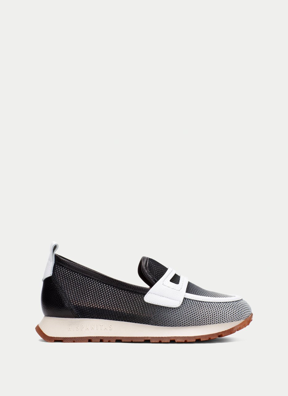 mocassino sport kansas nero-bianco