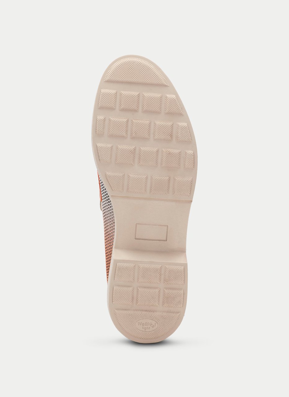 flache schuhe seattle koralle-weiß