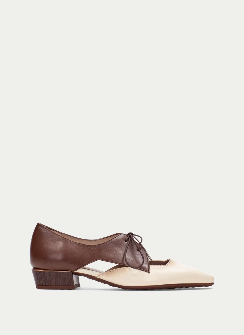 flat shoe azucena cream-hazelnut