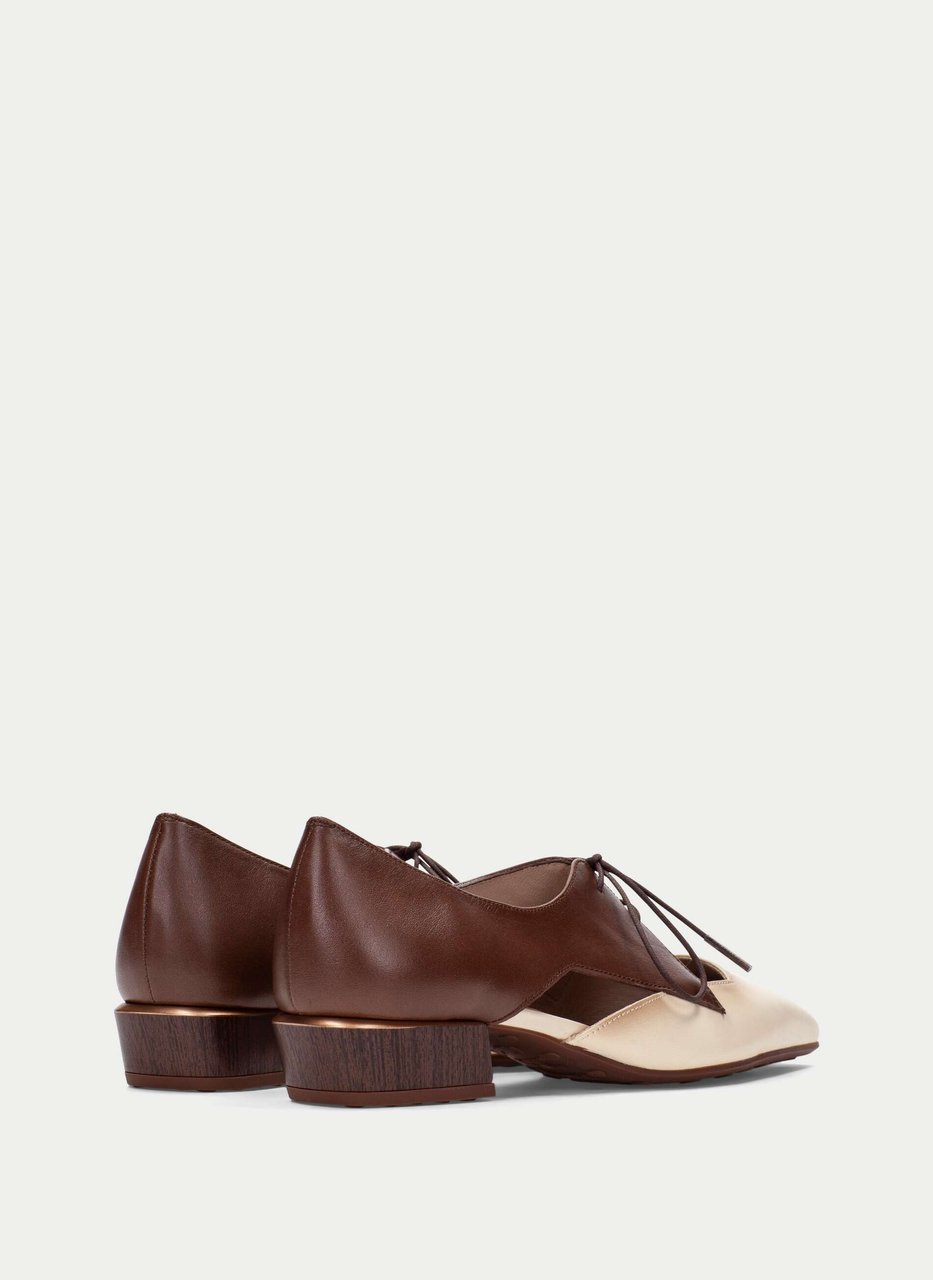 flat shoe azucena cream-hazelnut