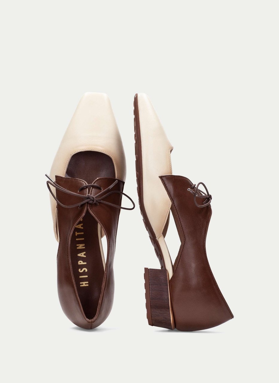 flat shoe azucena cream-hazelnut