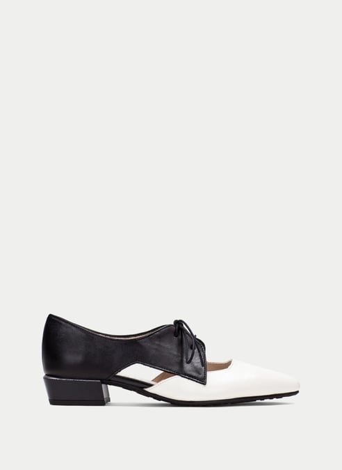 scarpe scarpe-basse azucena bianco-nero - hispanitas