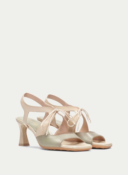 scarpe sandali-tacco rosa alga-panna - hispanitas