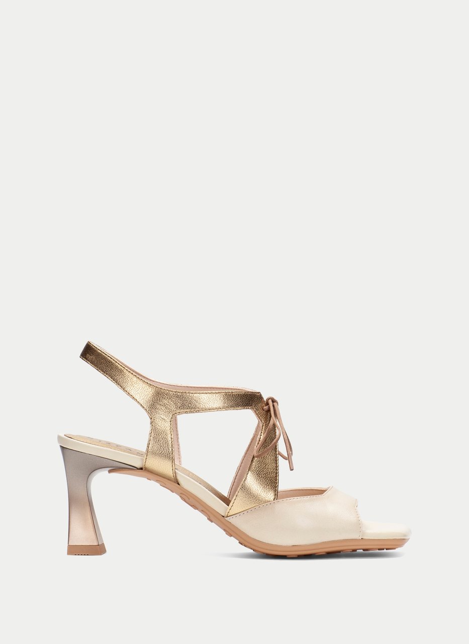 heeled sandal rosa creme-platina