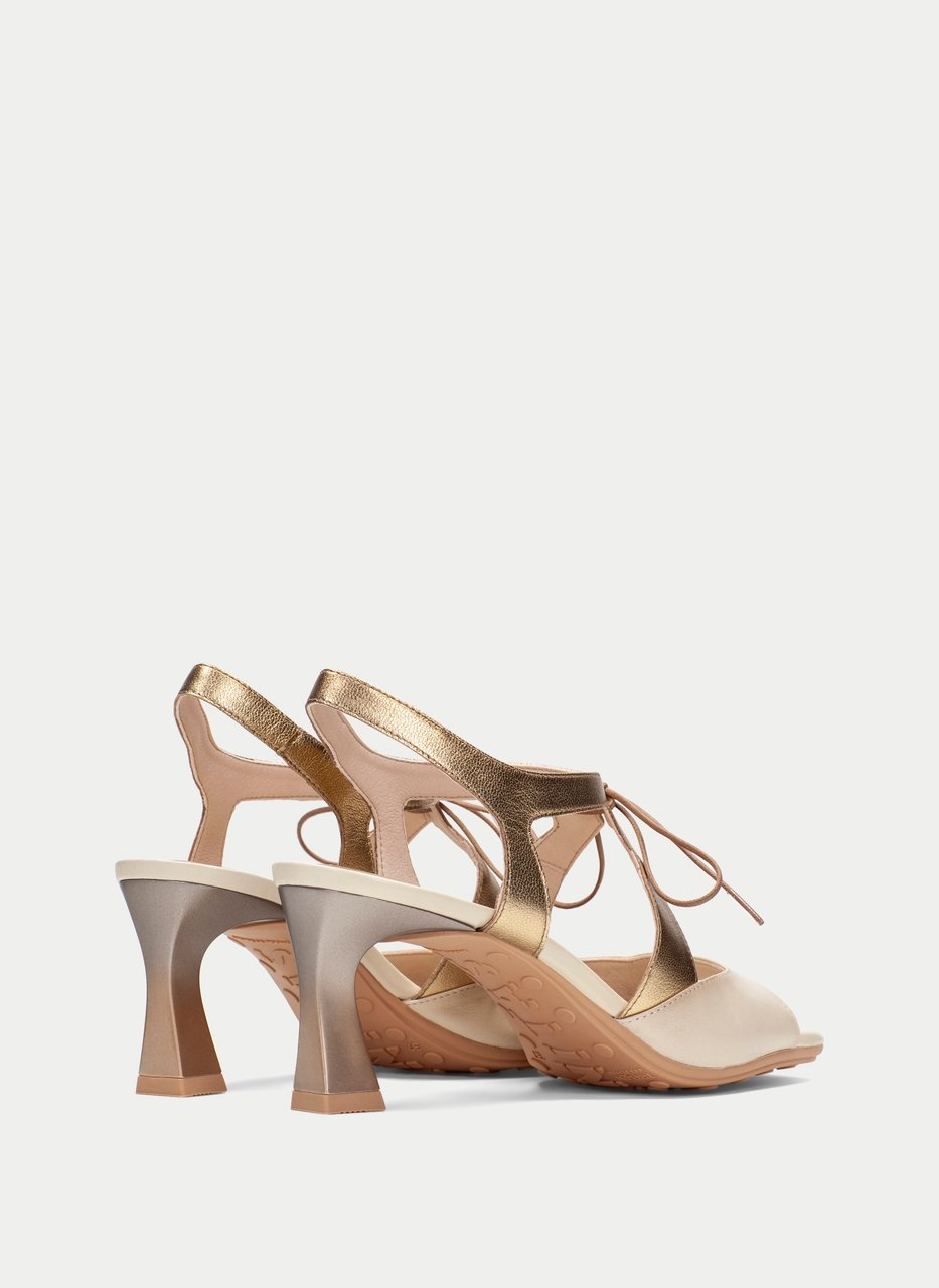 heeled sandal rosa creme-platina