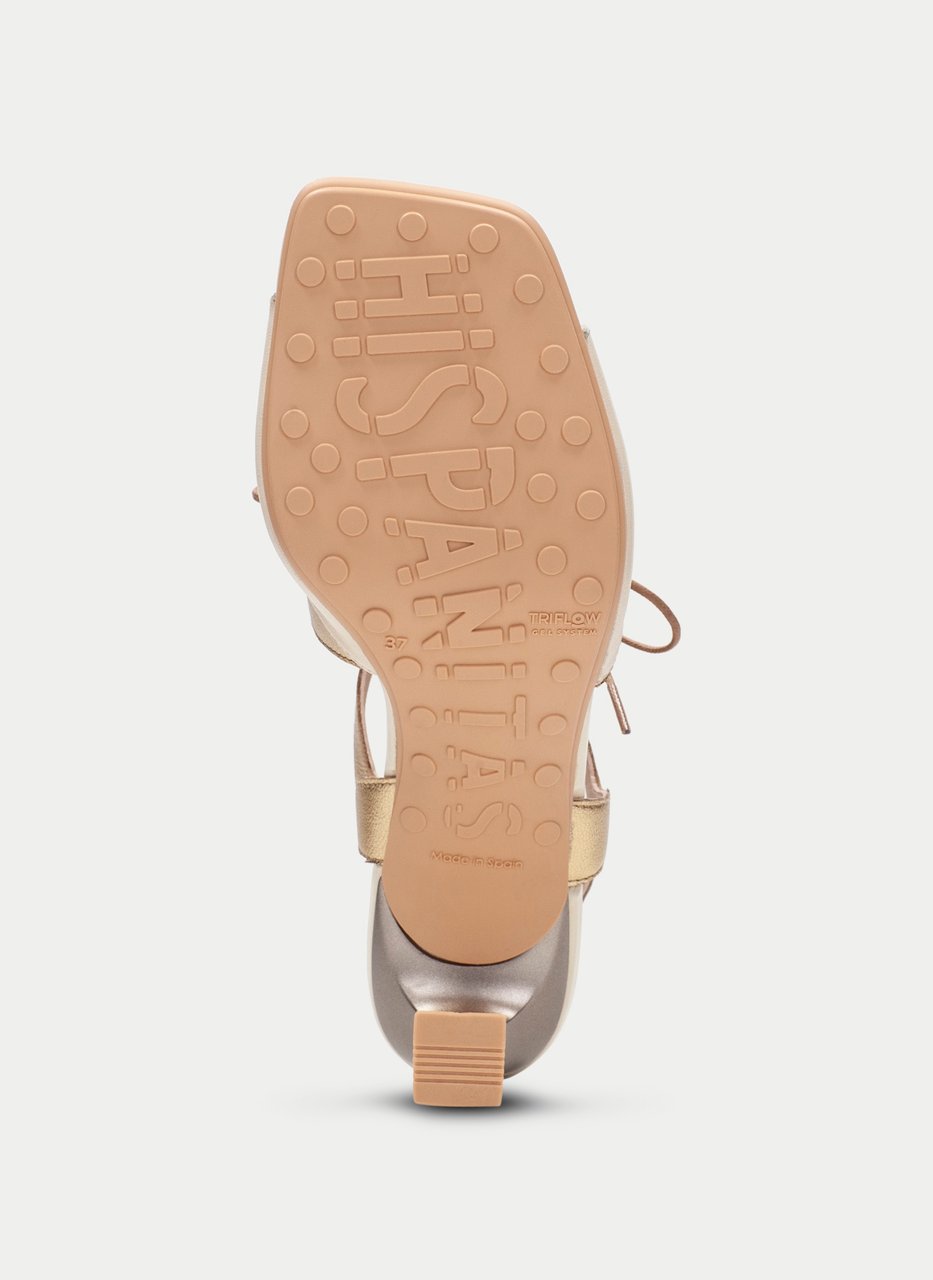 heeled sandal rosa creme-platina