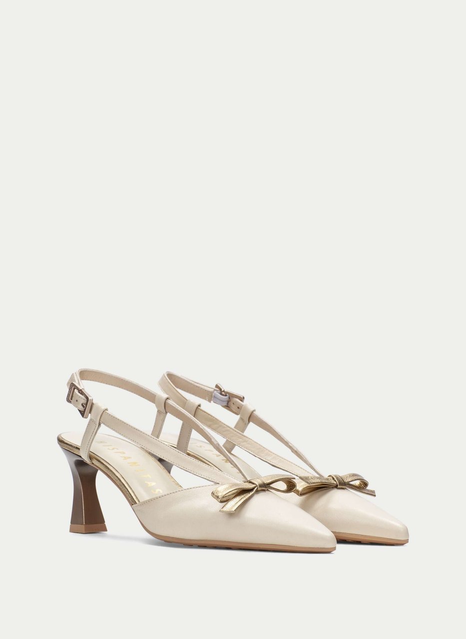 slingback giorgia cream-platinum