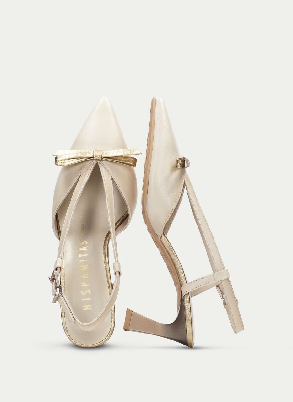 slingback giorgia cream-platinum