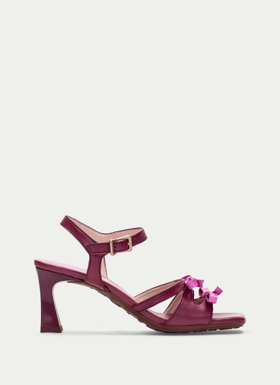 sandale mit absatz rosa cherry