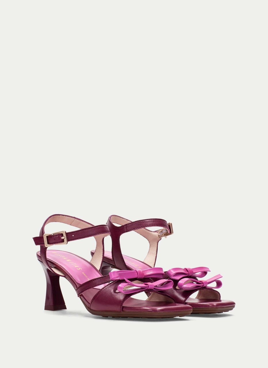 sandale mit absatz rosa cherry