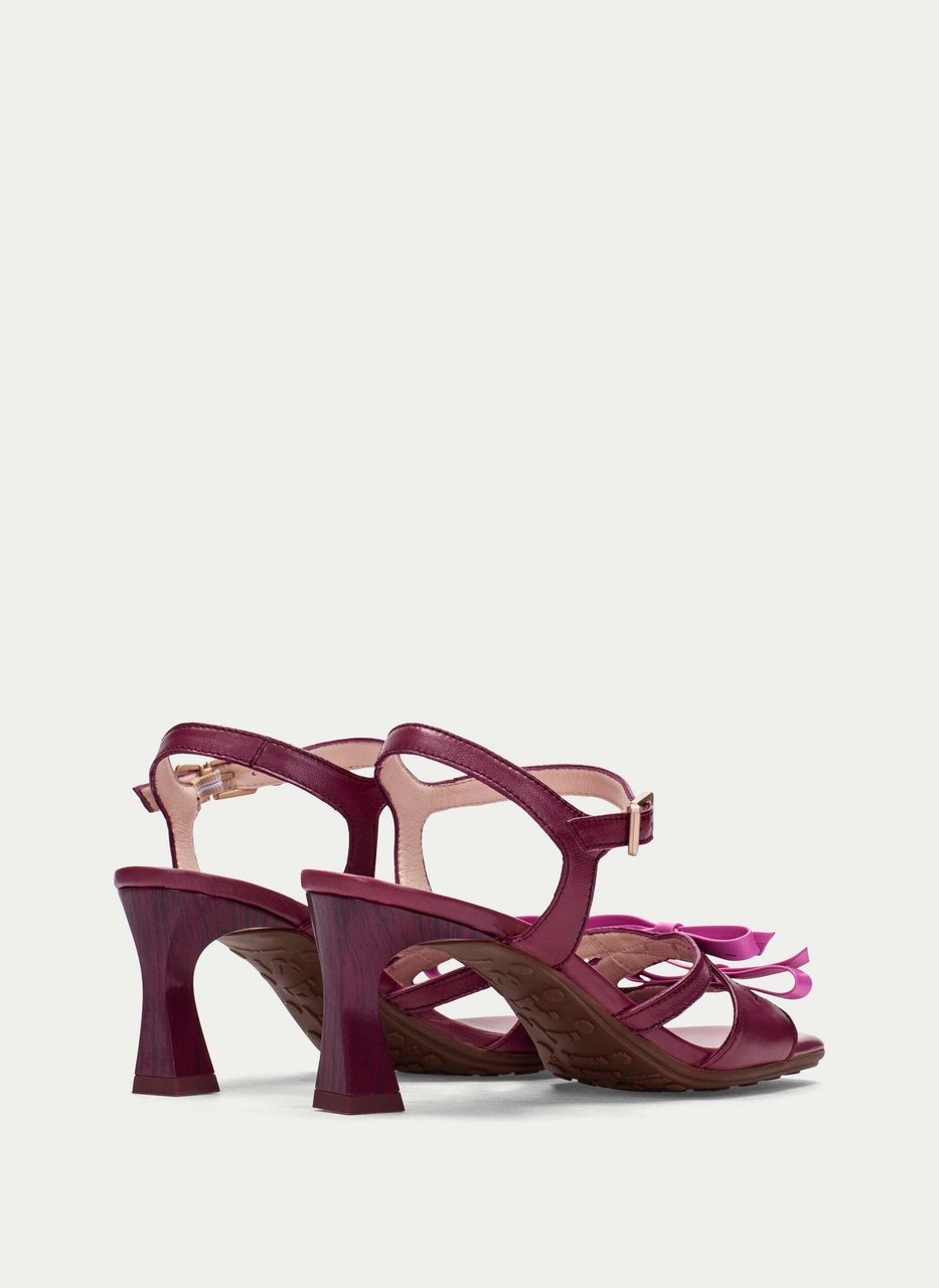 sandale mit absatz rosa cherry