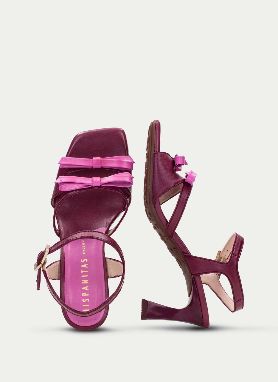sandale mit absatz rosa cherry