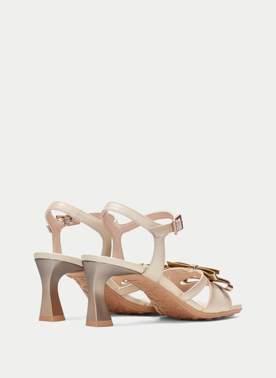 heeled sandal rosa creme-platina