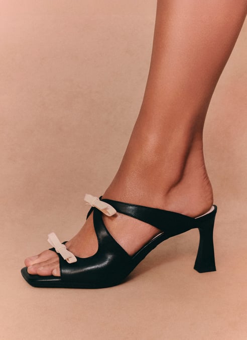 scarpe sandali-slingback rosa nero-bianco - hispanitas