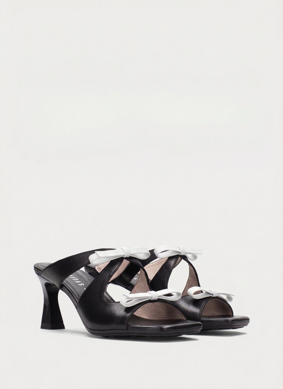 slingback sandale rosa schwarz-weiß