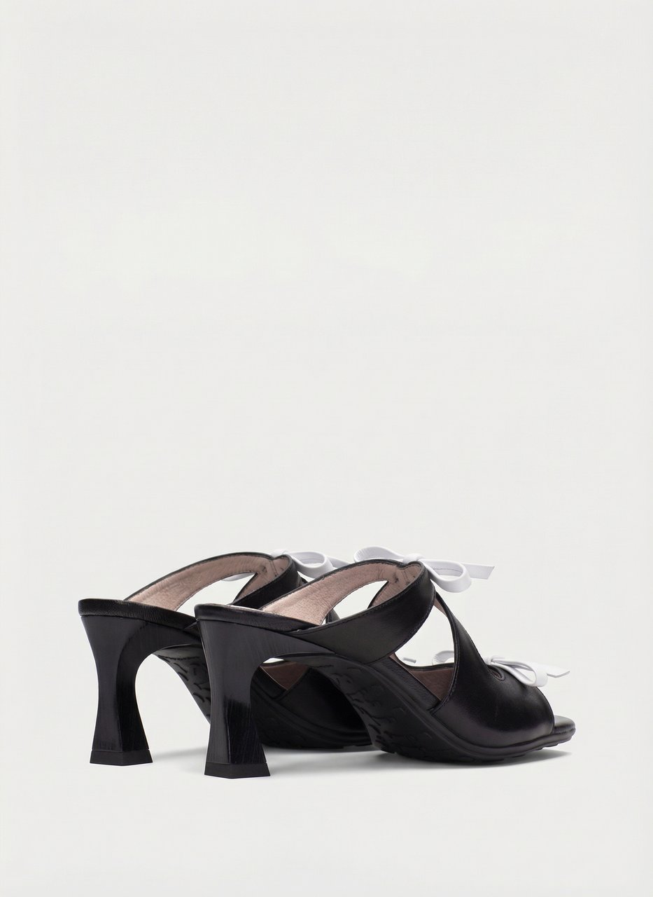 slingback sandale rosa schwarz-weiß