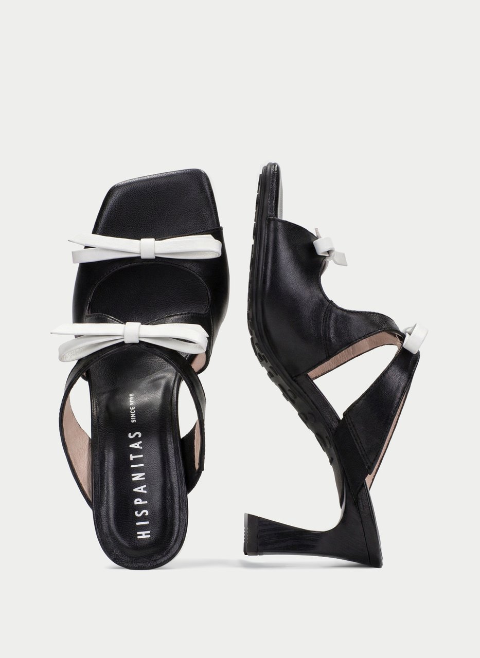 slingback sandale rosa schwarz-weiß