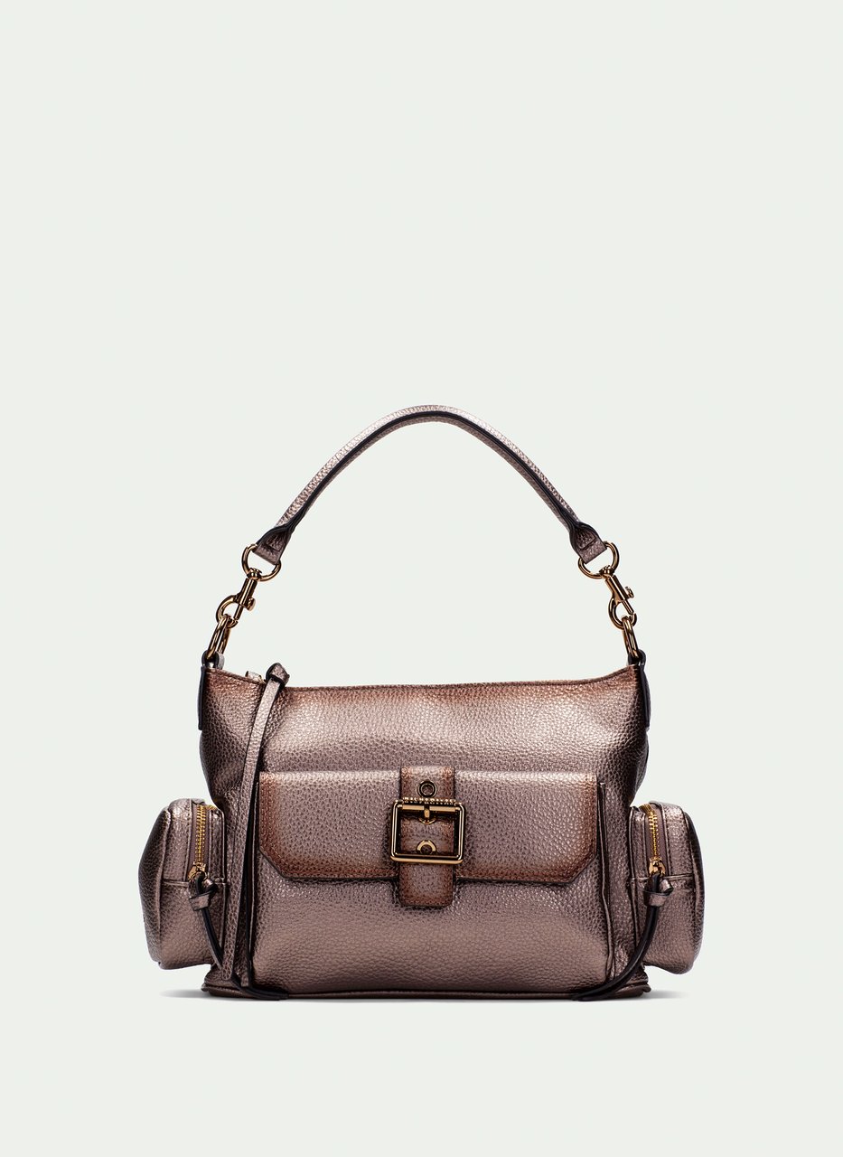 schultertasche  metal-taupe