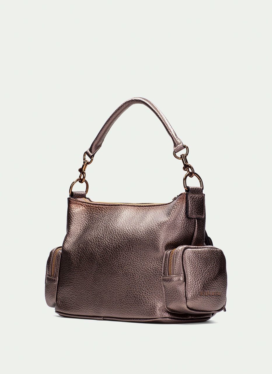 schultertasche  metal-taupe