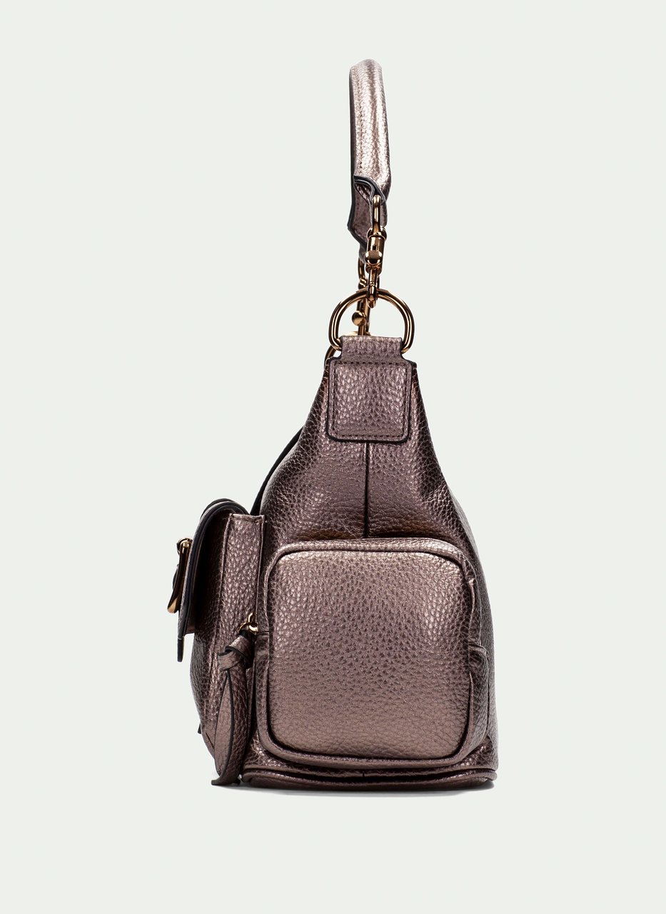 schultertasche  metal-taupe