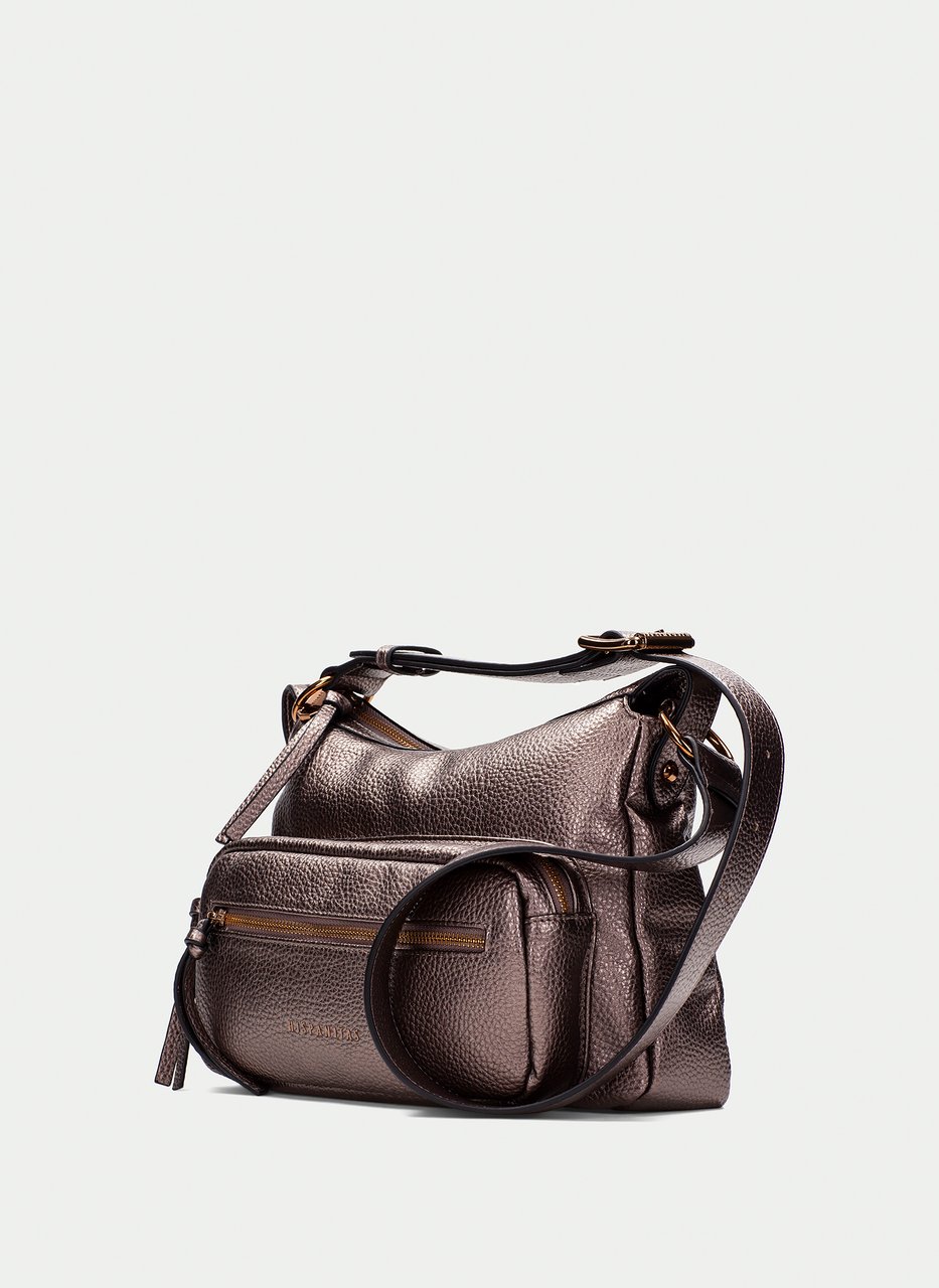 sac porté épaule  metal-taupe