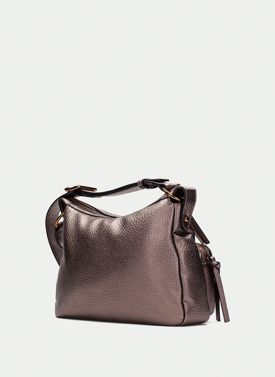 sac porté épaule  metal-taupe