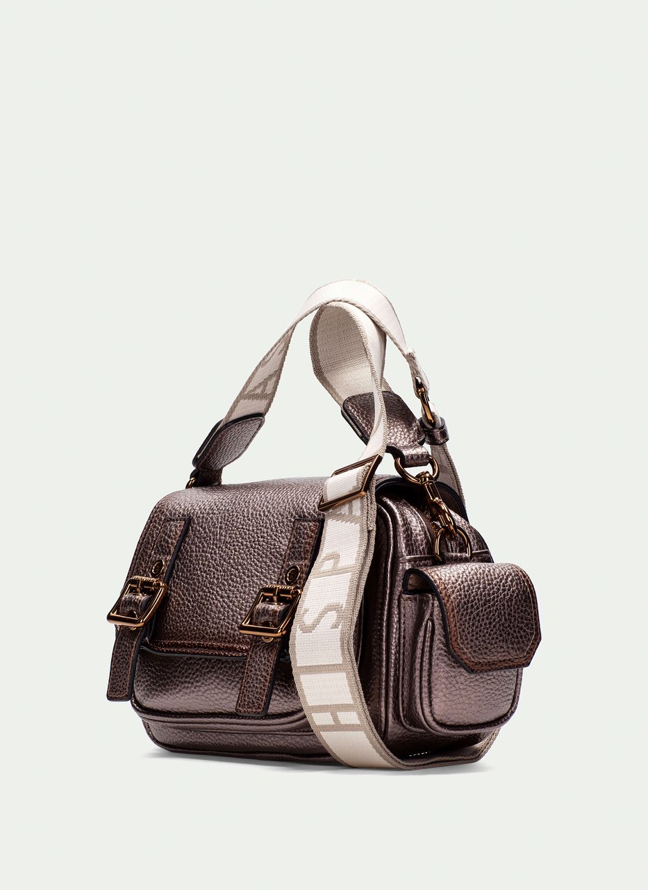 sac porté épaule  metal-taupe
