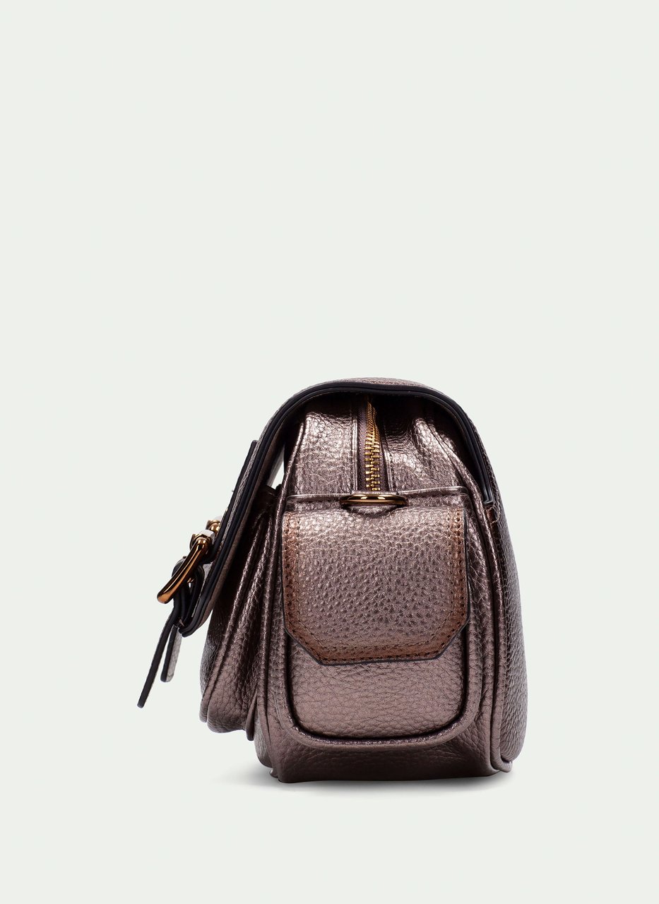 sac porté épaule  metal-taupe