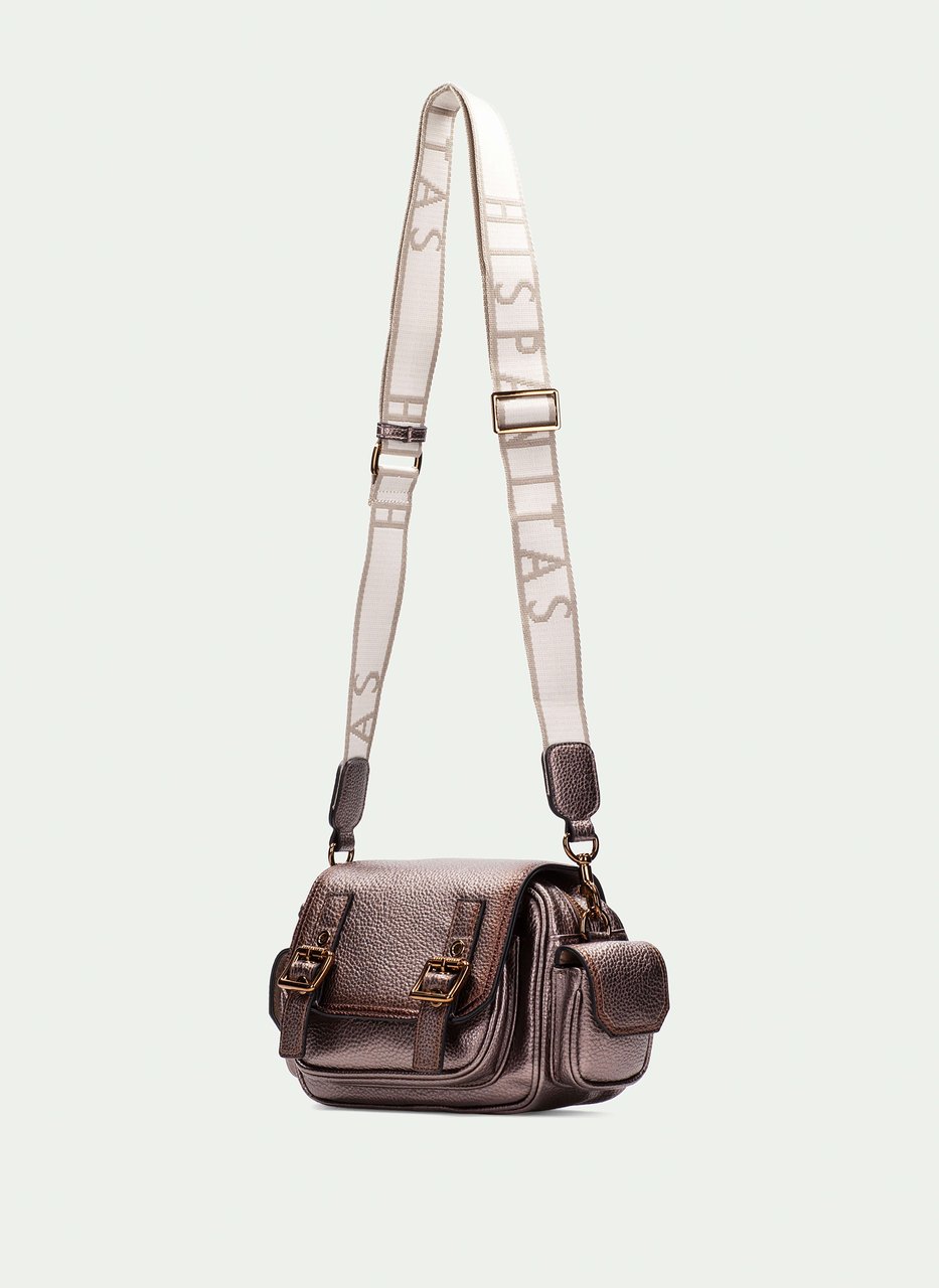 sac porté épaule  metal-taupe