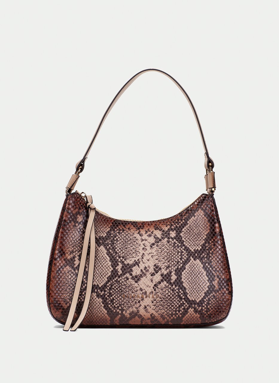 shoulder bag  python-taupe