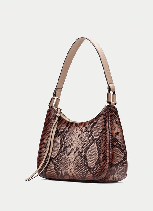 outlet bolso de hombro  python-taupe - hispanitas