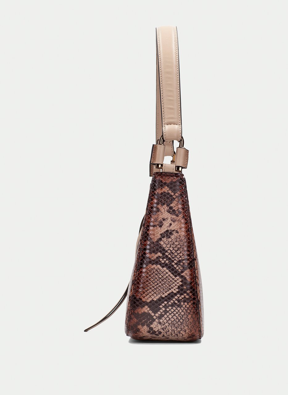 shoulder bag  python-taupe