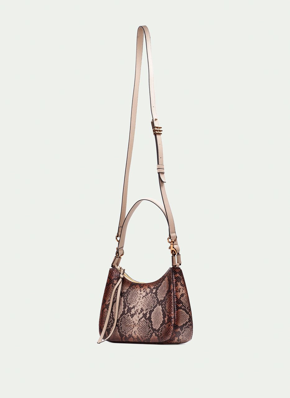 shoulder bag  python-taupe