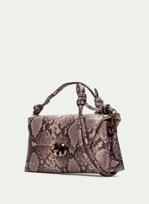 outlet clutch  python-taupe - hispanitas
